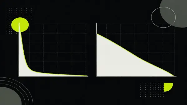 Two retention curves side by side: one dropping off a cliff in the first seconds, one bleeding slowly through the middle.